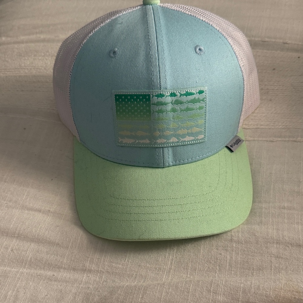 Columbia White and Pink Mesh Cap